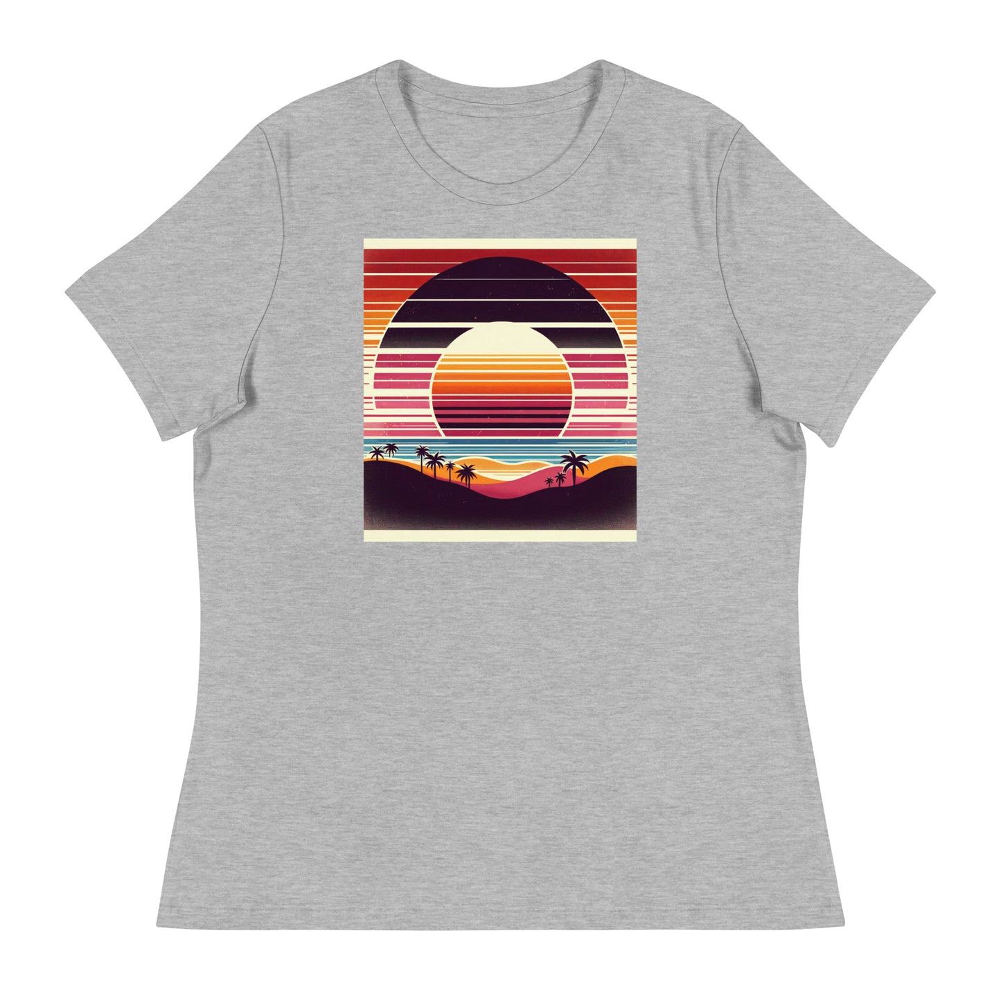 Retro Sunset Women's Relaxed T-Shirt - Readable Apparel