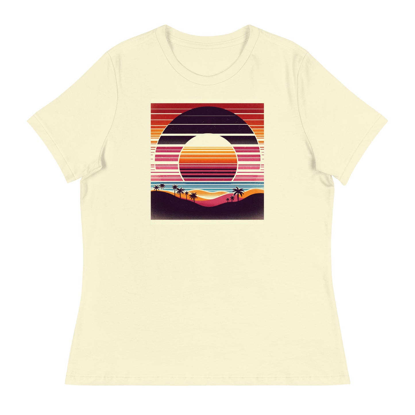 Retro Sunset Women's Relaxed T-Shirt - Readable Apparel
