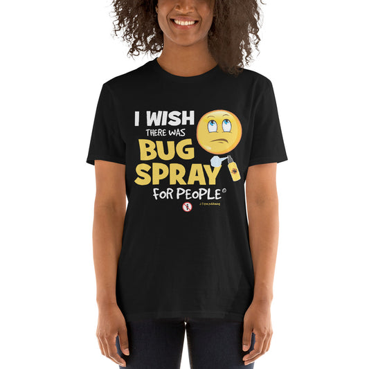 Bug Spray For People Black Short-Sleeve Unisex T-Shirt - Readable Apparel
