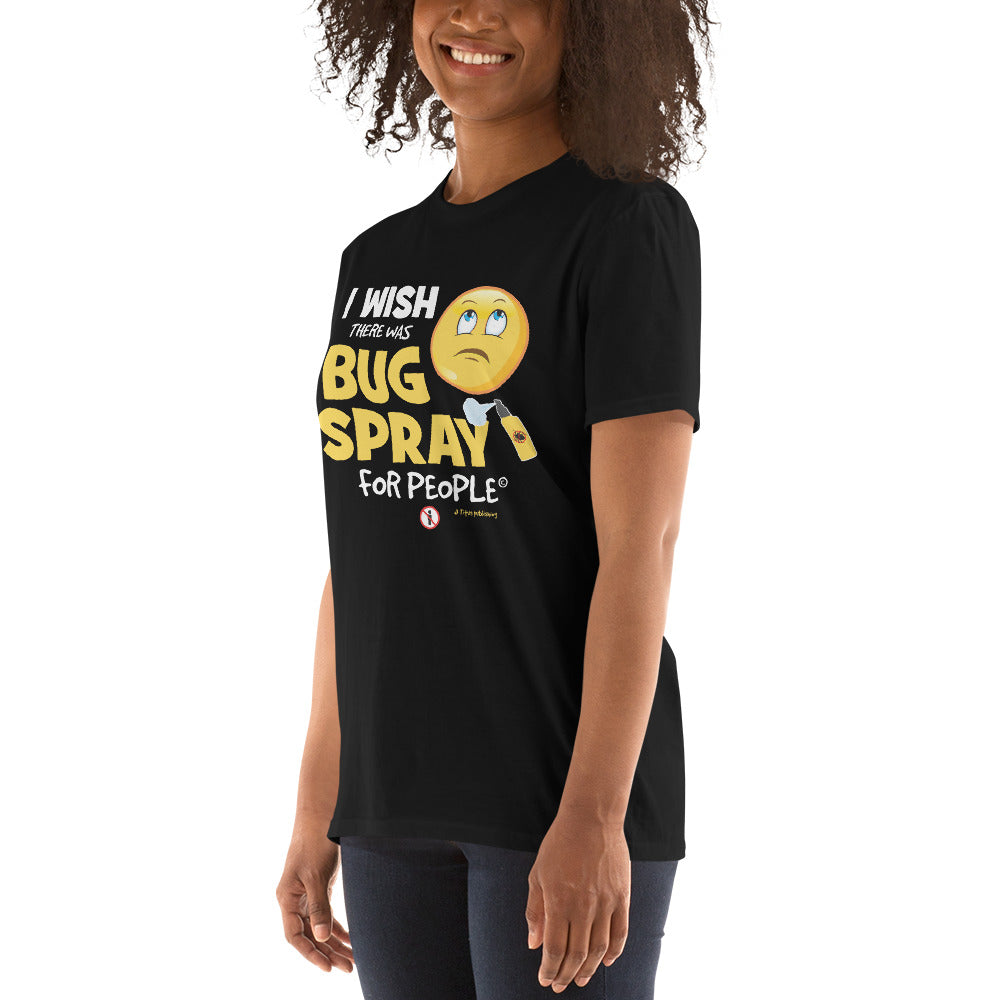 Bug Spray For People Black Short-Sleeve Unisex T-Shirt - Readable Apparel