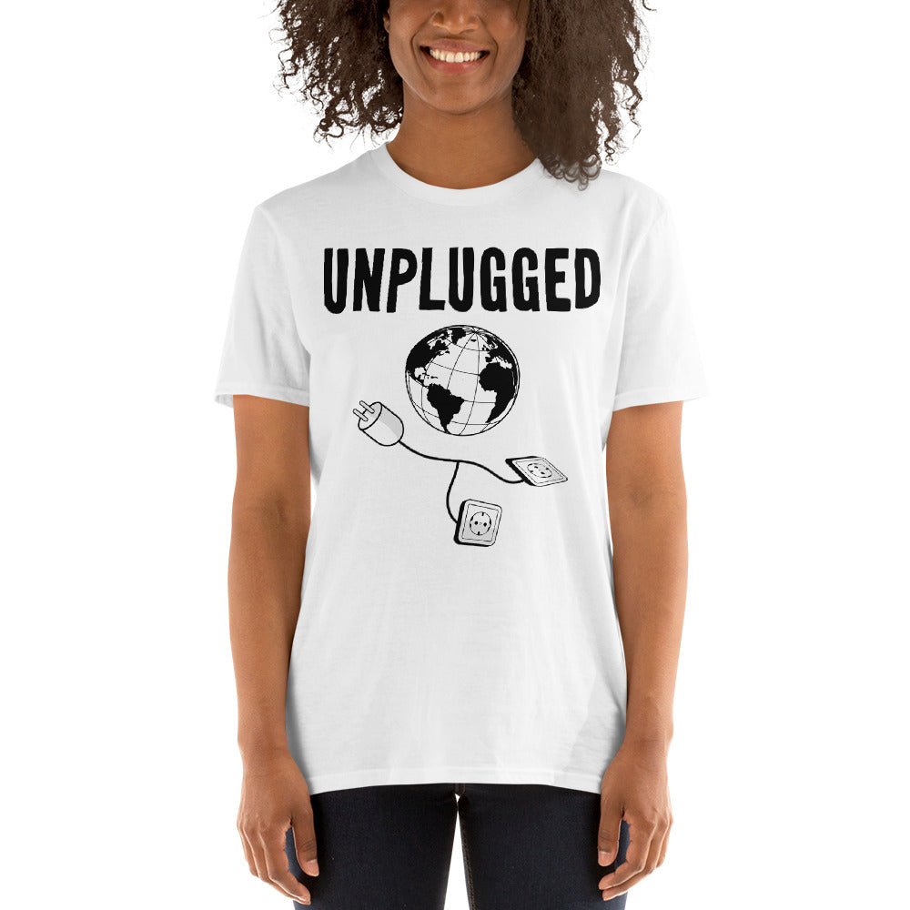 Unplugged Short-Sleeve Unisex T-Shirt - Readable Apparel