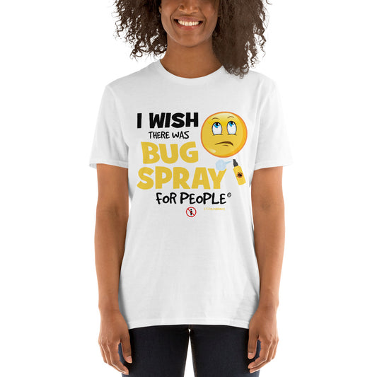 Bug Spray For People Short-Sleeve Unisex T-Shirt - Readable Apparel