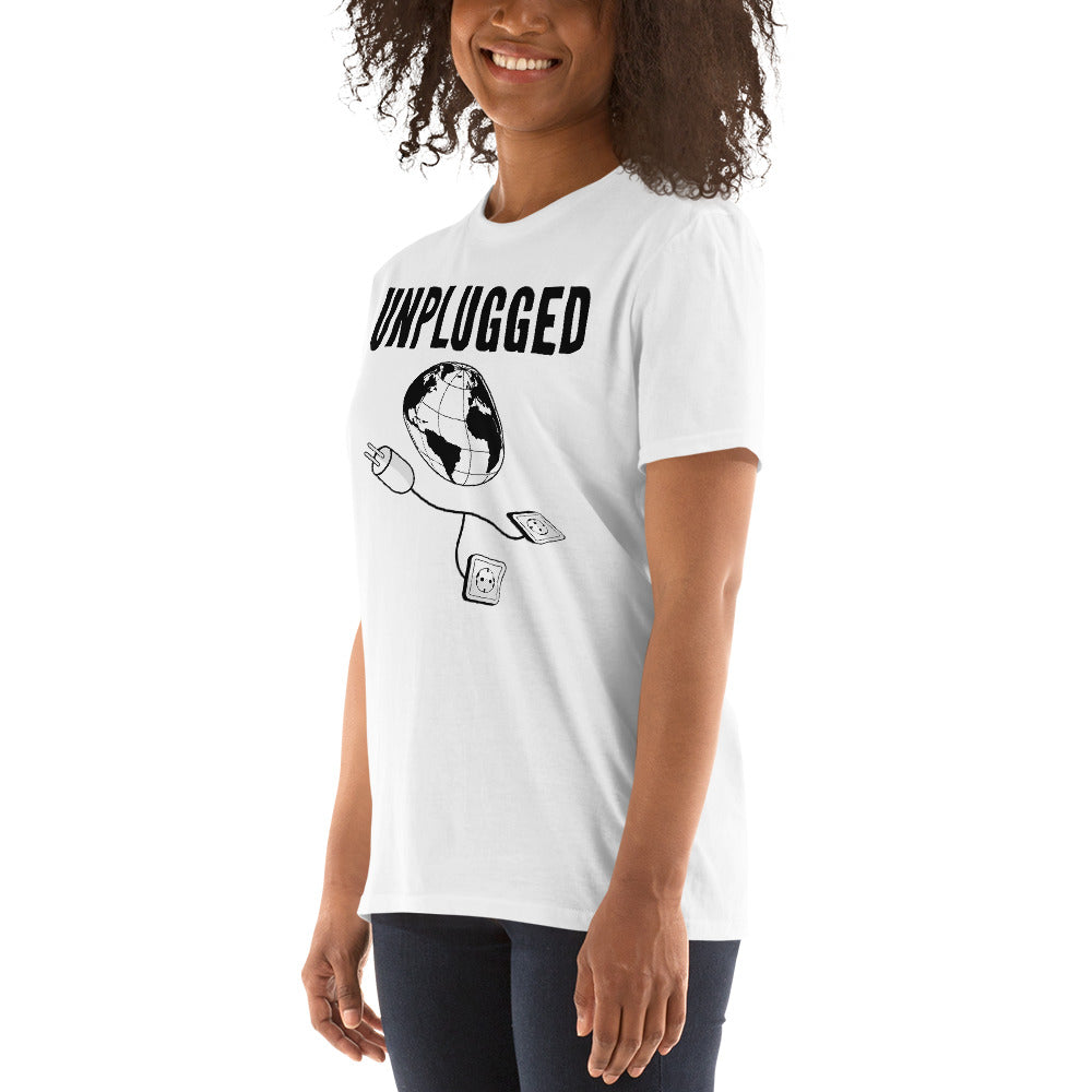 Unplugged Short-Sleeve Unisex T-Shirt - Readable Apparel