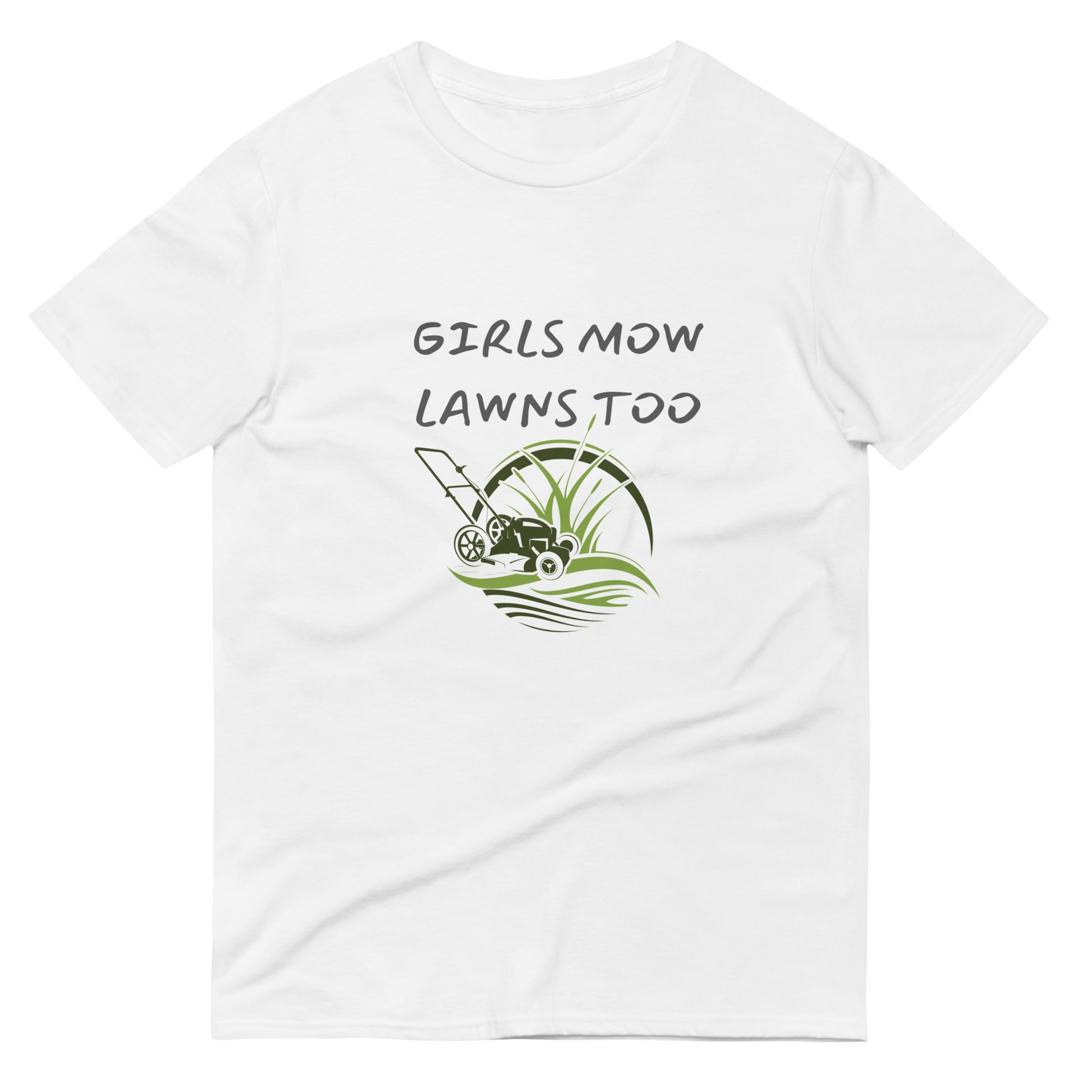 Girls Mow Lawns Too Short-Sleeve T-Shirt - Readable Apparel