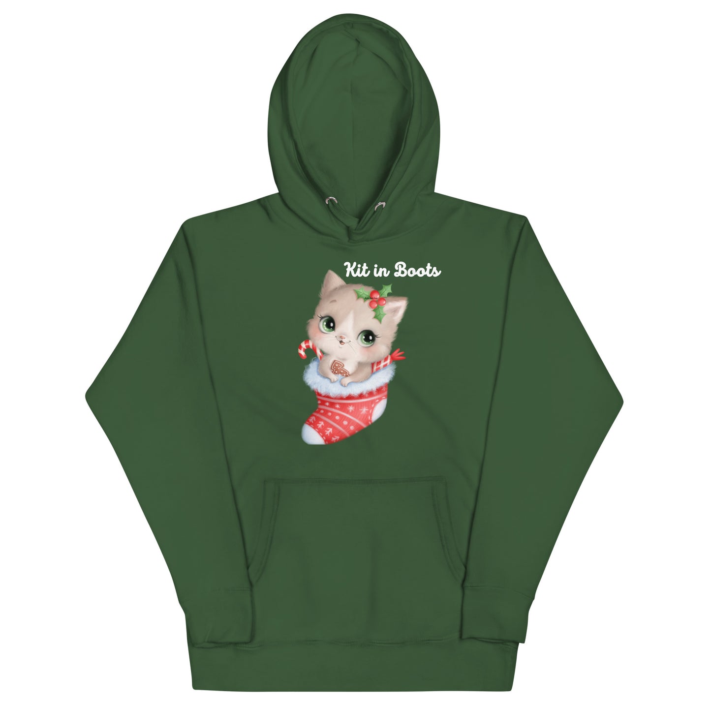 Kit in Boots Green Unisex Hoodie - Readable Apparel