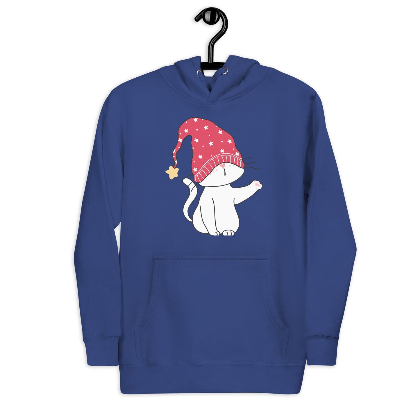 Cat Xmas Hat Unisex Hoodie - Readable Apparel