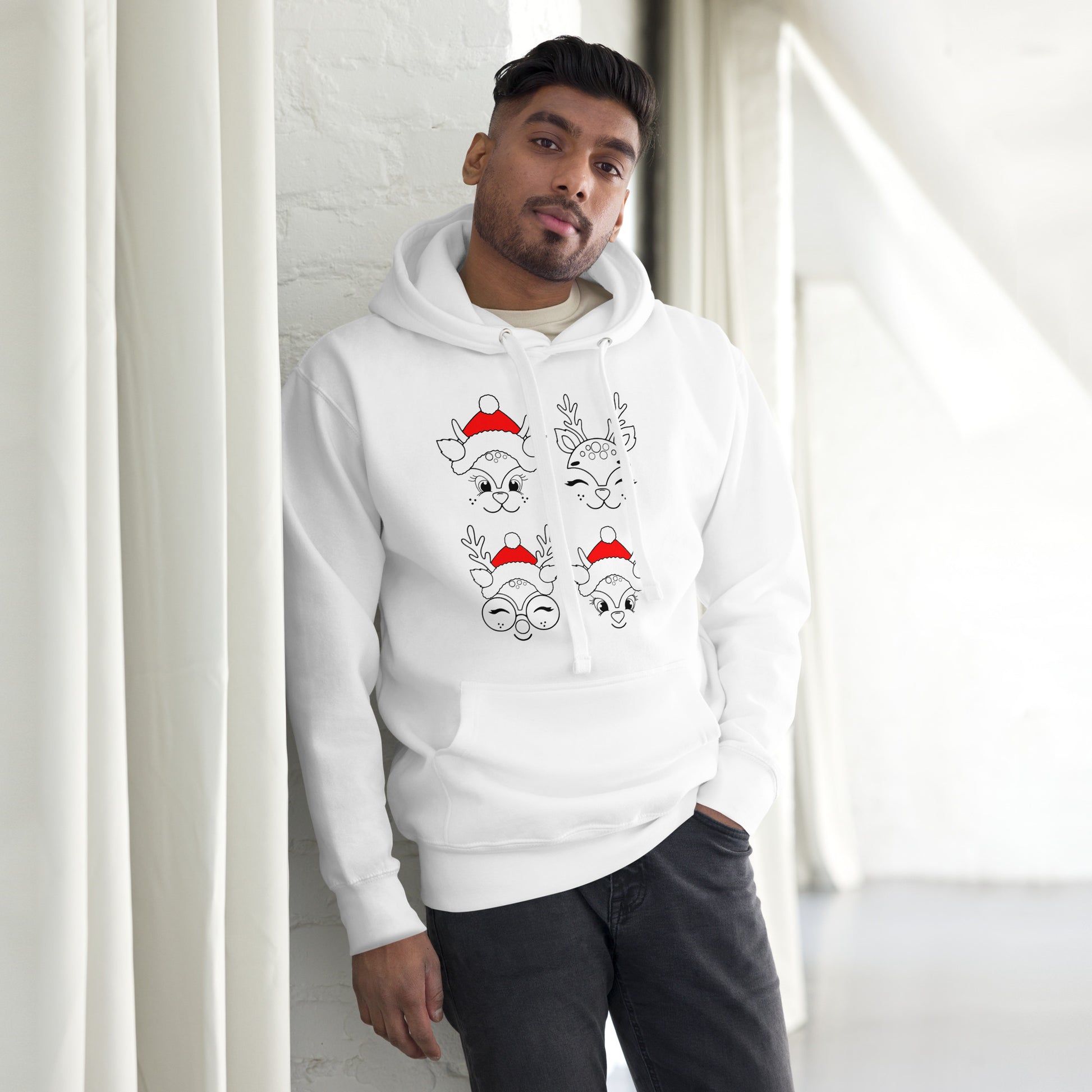 Reindeer Unisex Hoodie - Readable Apparel