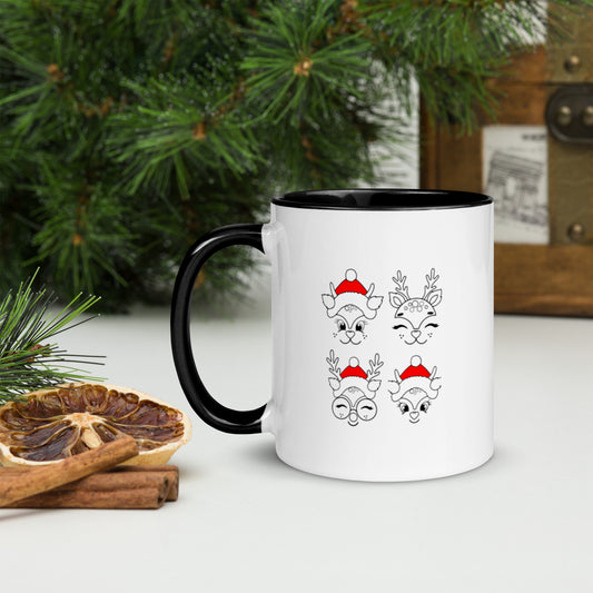 Reindeer Mug with Color Inside - Readable Apparel